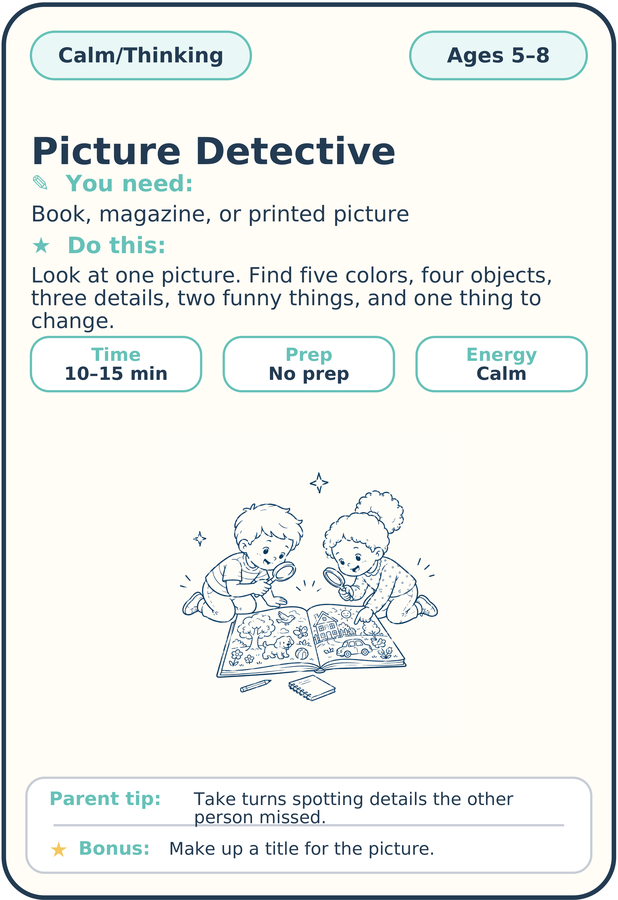 Calm and Thinking card preview